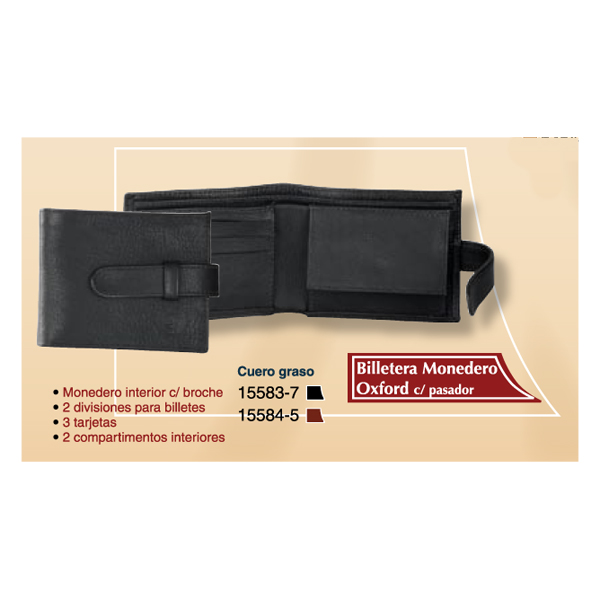 Billetera Monedero OXFORD c/pasador Billetera Monedero OXFORD c/pasador